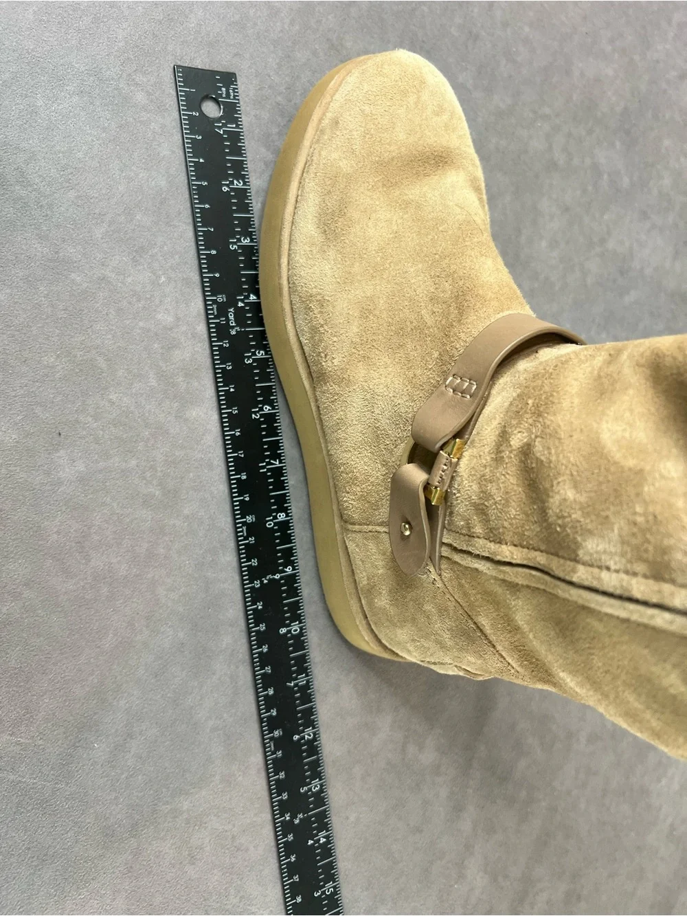 Women’s Tan Suede Shearling Mid-Calf Boots
